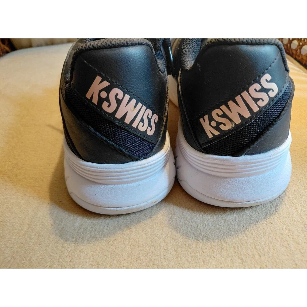 K-Swiss Court Express Womens 10 Tennis Pickleball Shoes Black Rose Gold 95443